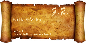 Falk Réka névjegykártya